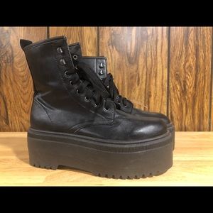 ASOS black 2” platform boots